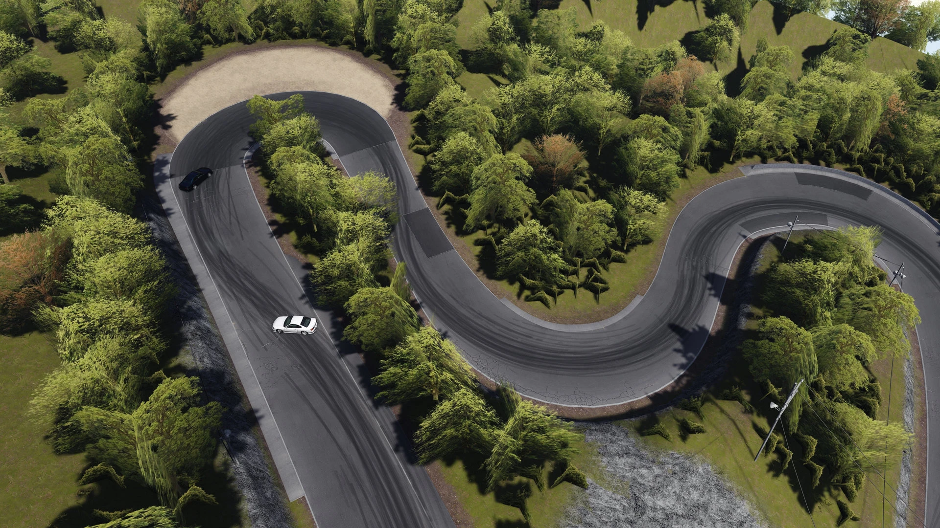 Assetto Corsa track vegetation overview on Deriphill