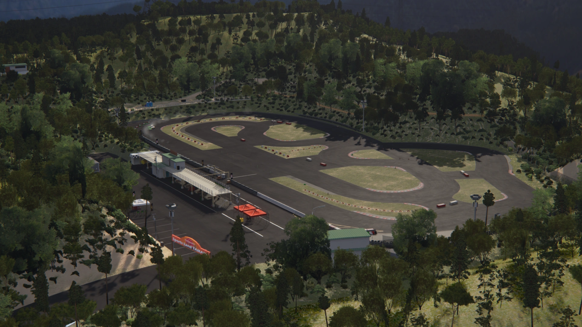 Birds eye overview of Sportsland Tamada