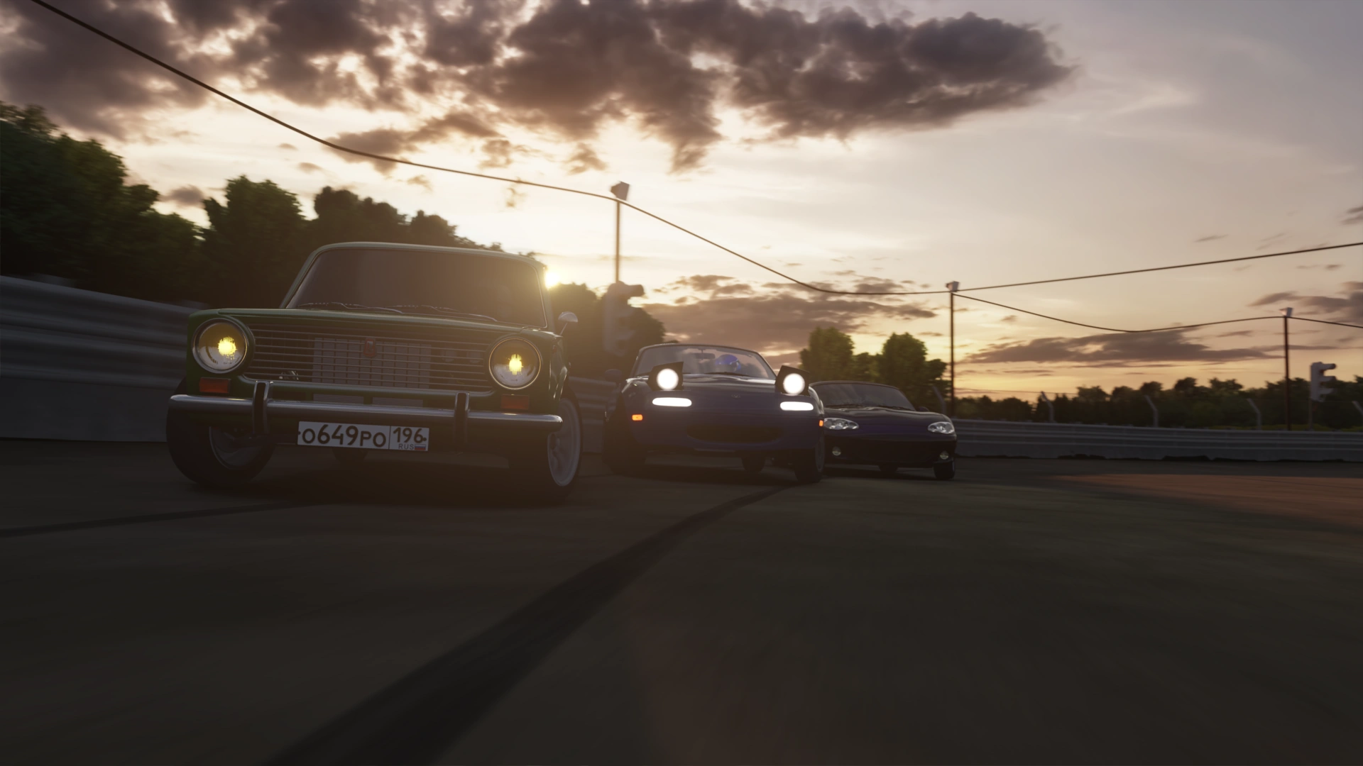 Three car drift train